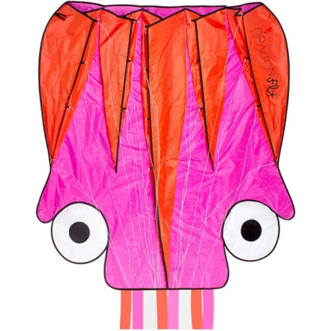Dragon Fly Vlieger - Octopus - Roze/Oranje