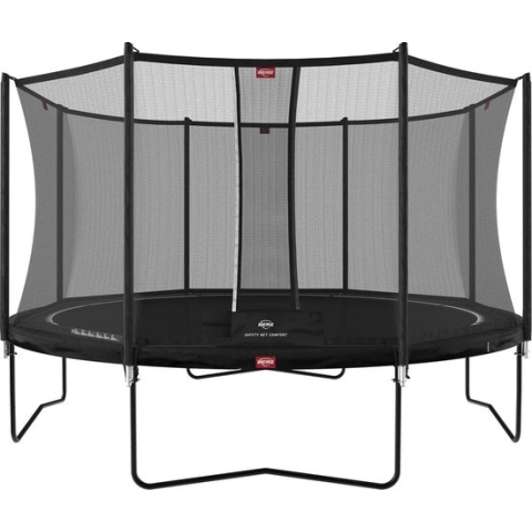 BERG Favorit Trampoline Regular 380 cm Zwart + Safety Net Comfort