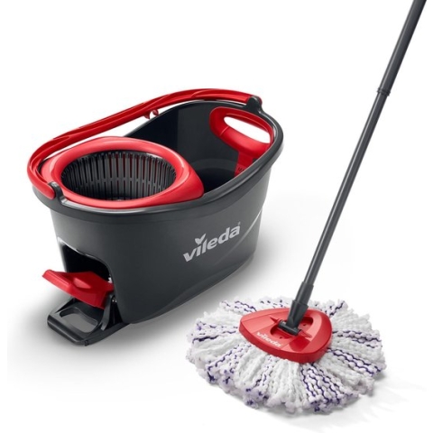 Vileda TURBO 3in1 mop met zwenkkop + pedaalemmer