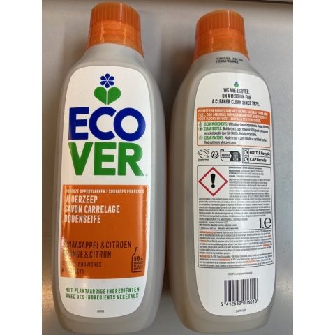 Ecover Vloerzeep Met Lijnolie 2 flessen van 1000 ml