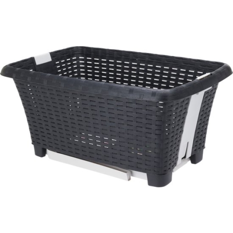 Bathroom Solutions wasmand op poten - antraciet - kunststof - 60 x 40 cm