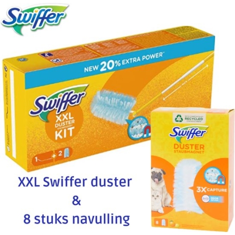 XXL Swiffer Duster incl. 2 Navullingen & Swiffer Duster Navulling met 8 stuks