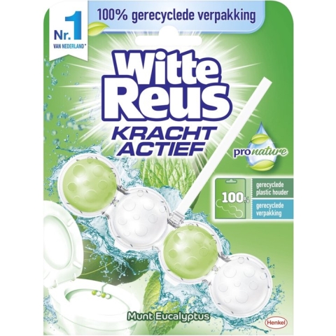 Witte Reus Toiletblok Kracht Actief Pro Nature Munt Eucalyptus