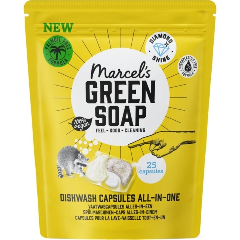 Marcel's Green Soap Vaatwascapsules Eco All-In-One 25 stuks