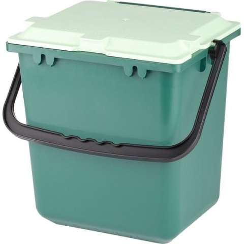 GFT-afvalbak – Ideaal voor het scheiden van afval – Multi-inzetbaar - 26 x 19,8 x 25,6 cm - 10L – Groen