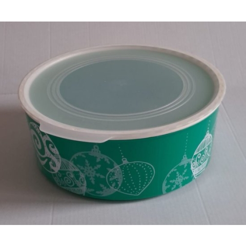 Tupperware Koekdoos Rond Groen Kerst