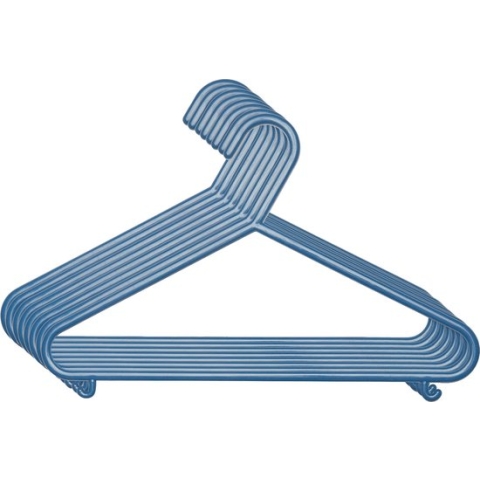 Bieco Kledinghangers Kunststof Donkerblauw 8 stuks 04014140
