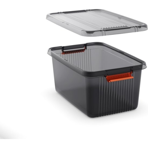 KIS K Latch Opbergbox L- met deksel - 43L - 59x39x28cm - Grijs