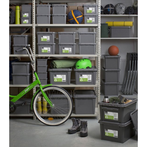 Smartstore Recycled 31 Box Met Deksel 50x39x26 Cm Taupe Orthex 3510708