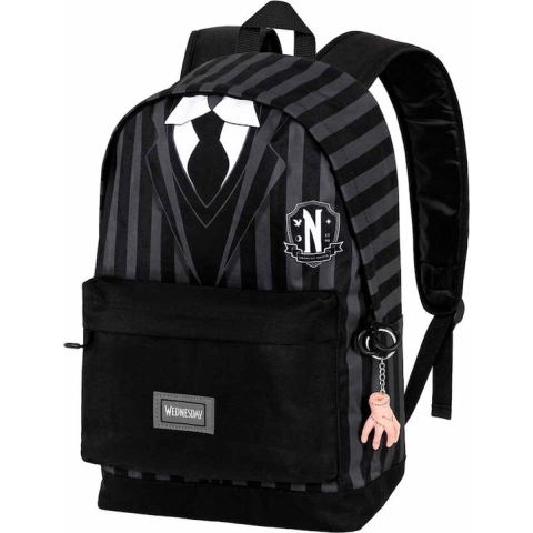 KaracterMania - Wednesday Uniform Rugzak 44cm - Laptop vak - Aanpasbaar aan trolley