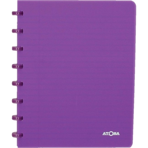 Atoma Trendy schrift, ft A5, 144 bladzijden, geruit 5 mm, transparant paars
