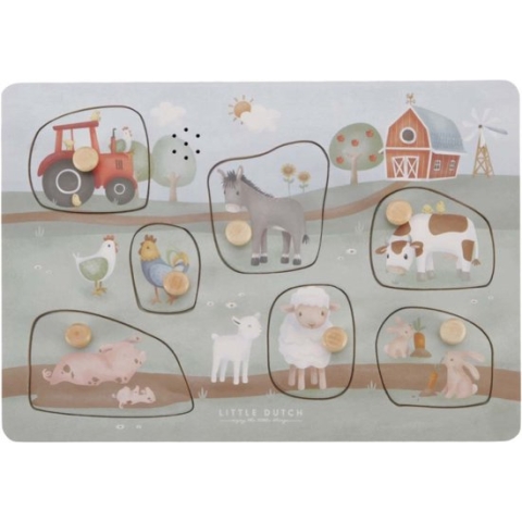 Little Dutch - Little Farm - Geluidenpuzzel FSC