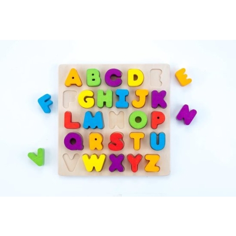 Alphabet puzzle 30 x 30 cm rubber wood