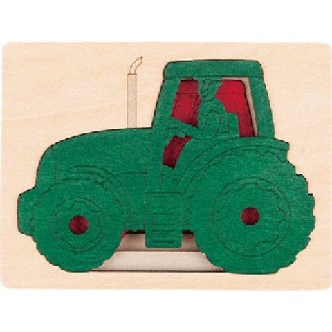 Hape Vormenpuzzel Five Tractors Junior Hout 6-delig