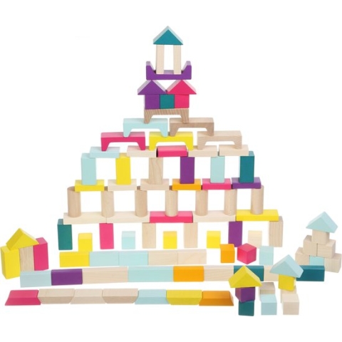 Cubika houten blokkenset - 100 stuks