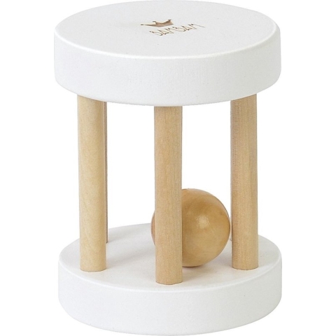 BamBam Houten Rammelaar - Wit - Baby cadeau