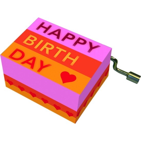 Fridolin Muziekdoosje: 'happy Birthday' Gestreept