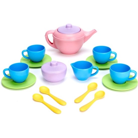 Green Toys - Theeservies Met Roze Theepot