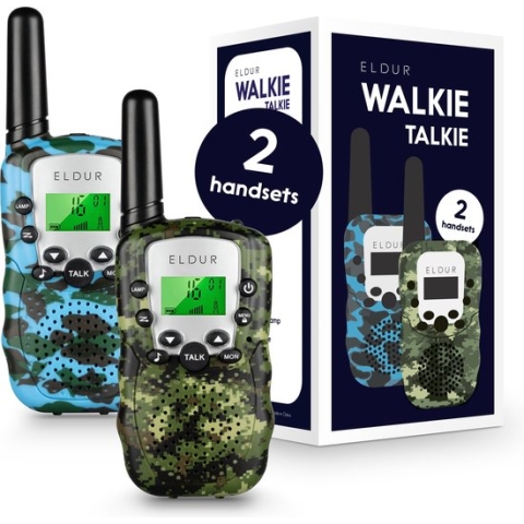 Eldur® Walkie Talkie Voor Kinderen - Set van 2 stuks - Camouflage