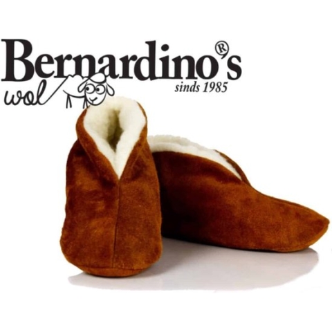 Bernardino Spaanse  Sloffen Unisex - cognac - Maat 43 - 100% wol