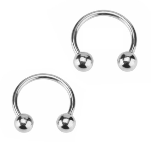 Fako Bijoux® - Circular Barbell Piercing - Hoefijzer - 10mm - Zilverkleurig - 2 Stuks