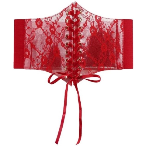 Corset - Korset - corset dames - corset riem - afslanken - verstelbaar en elastisch - Rood 1 stuks