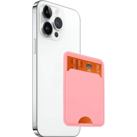 Pasjeshouder - Pasjeshouder telefoon - Opplakbaar - Pasjes Houder - Creditcardhouder - Roze
