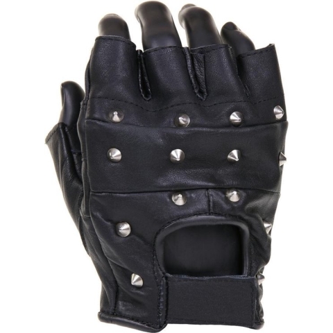 Fostex Polsmof leer met spikes zwart L