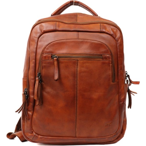 Bear Design Mace Leren Laptoprugzak - 15,6 inch - Cognac