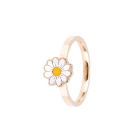 Anxiety Ring - (Kleine Witte Bloem) - Stress Ring - Fidget Ring - Anxiety Ring For Finger - Draaibare Ring Dames - Angst Ring - Spinner Ring - One-size