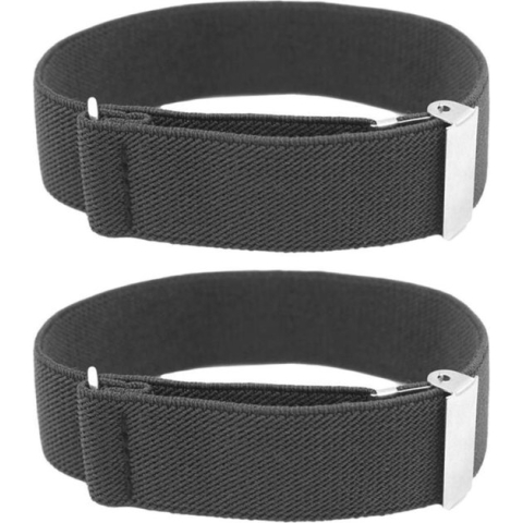 Fako Bijoux® - Mouwophouders - Elastisch - Per Paar - 2 Stuks - Donkergrijs