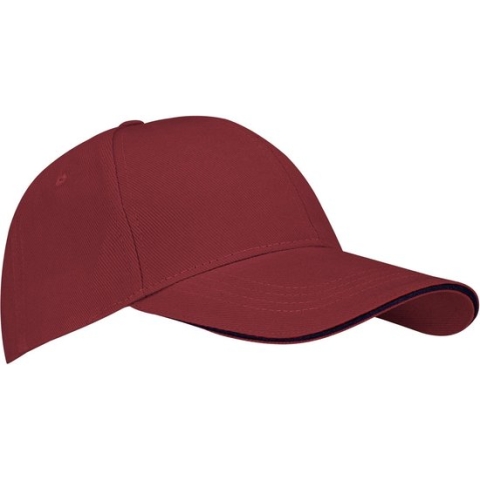 New Port Baseballcap Senior - Sandwich - Donkerrood/Zwart