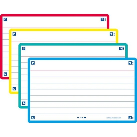 Oxford Flash 2.0 - Flashcards - Starterkit - Gelijnd - A7 - 4 kleuren - 80 stuks