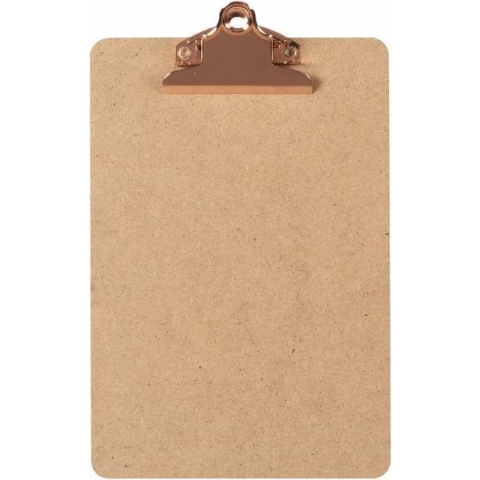 LPC  Klembord - clipboard - hout/mdf/hardboard - A5 -75 mm butterfly klem koper