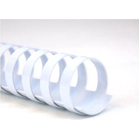 Bindrug GBC 12mm 21rings A4 wit 100stuks