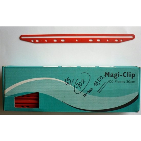 Magi-Clip Archiving System - Magazine Binder, rood, 100 stuks