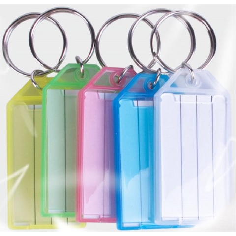 DID Sleutellabels/sleutelhangers - 20x - gekleurd - hanger met etiket