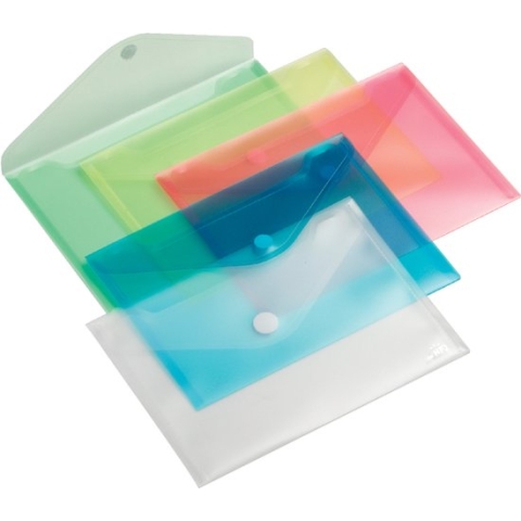 Enveloptas HF2 A5 250x180mm dwars transparant groen - 10 stuks