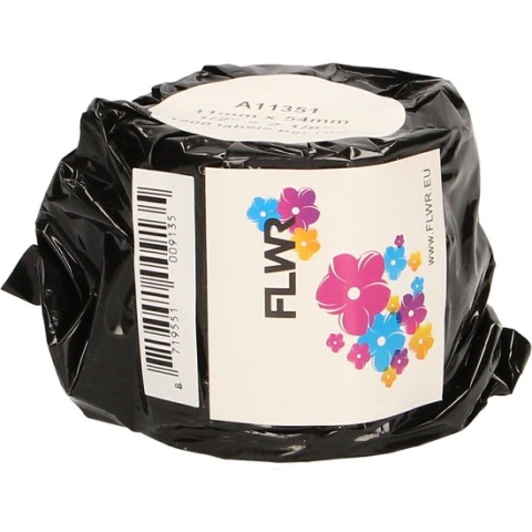 FLWR - Labels / Dymo 11351 sieraad label / wit / Geschikt voor Dymo