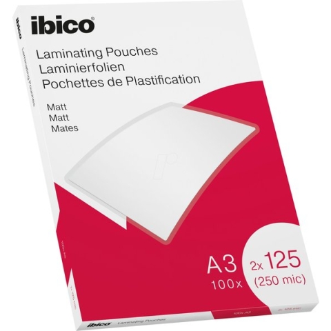 Ibico Lamineerhoezen - voor A3 Documenten - 2 x 125 Micron -  100 stuks - Mat