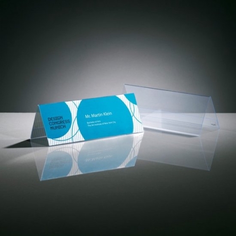 Sigel - tafelstandaard - 240x90mm - glashelder - dakvorm - 5 stuks - SI-TA130