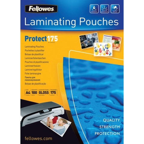 Fellowes lamineerfolie Protect A4,  glanzend, 175 micron, 100 stuks