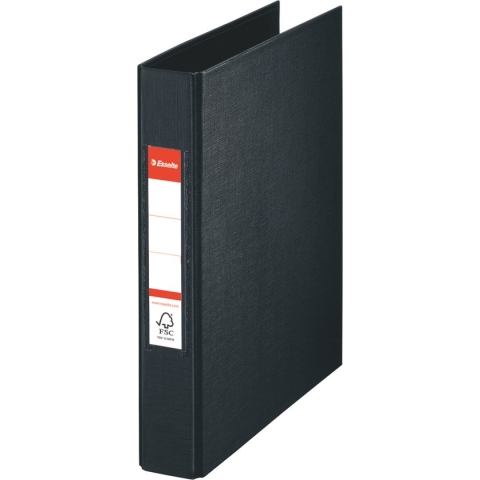Esselte Kunststof 2-Rings Ringband voor A5 Documenten - Rugbreedte van 25mm - Zwart