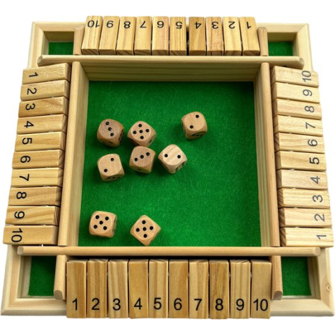 Shut The Box - 4 Spelers - Dobbelspel - Drankspel - Rekenspel - 8 Dobbelstenen