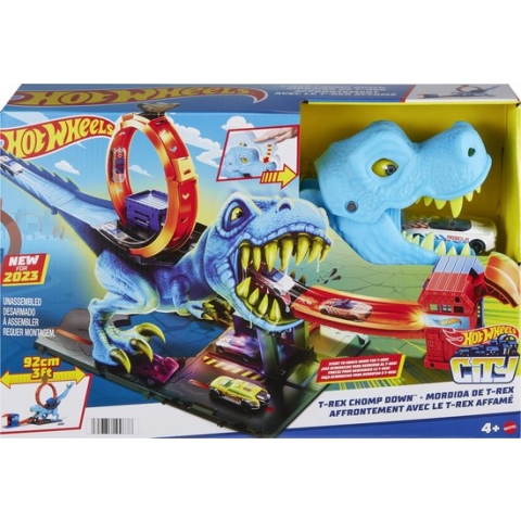 Hot Wheels City T-Rex aanval - Speelgoed auto racebaan