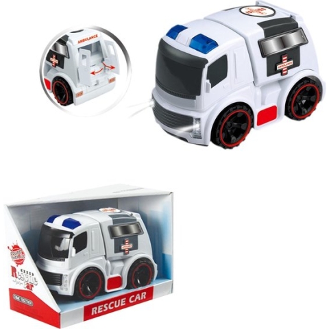 JollyVrooom - Ambulance - Ziekenauto - Auto - Redding - Licht - Geluid  Rescue Series