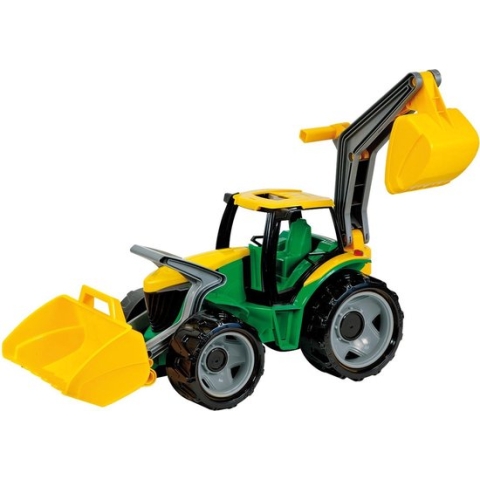 Polesie Tractor met graafarm: groen met geel 70 cm