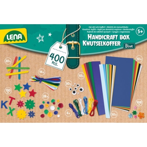 Lena Creatief Knutselkoffer Blauw 400 onderdelen
