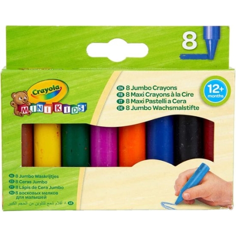 Crayola Mini Kids - Jumbo Waxstiften, 8 stuks, vanaf 1 jaar