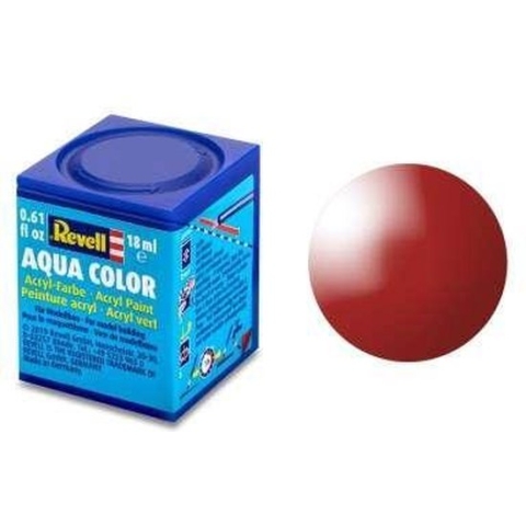 Revell Aqua #31 Fire Red - Gloss - RAL3000 - Acryl - 18ml Verf potje